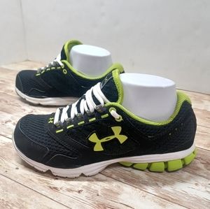 Under Armour Black Cavas Neon Green White Details H-4D Foam Shoes Women's Size 6